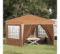 Pop-up Party Tent Beige 288x288x245cm Oxford Fabric Waterproof UVproof Frames