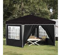 Pop-up Party Tent Black 288x288x245cm Oxford Fabric Waterproof Steel Frame shade