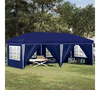 Pop-up Party Tent Blue 575x288x245cm 210D Oxford Silver Coating Steel Frame Adj.