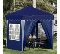 Pop-up Party Tent Blue Oxford Fabric 195x195x245cm UV Shelter Adjustable Quick