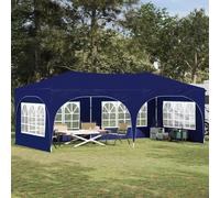Pop-up Party Tent Blue Oxford Fabric 575x288x245cm 3-Height Waterproof Rustproof