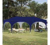 Pop-up Party Tent Blue Oxford Fabric 575x288x245cm Height Adjustable UV 3-Stage