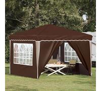 vidaXL Pop-up Party Tent Brown 288 x 288 x 245 cm Oxford Fabric