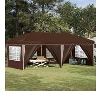 Pop-up Party Tent Brown 575x288x245cm 210D Oxford Silver Coating Steel 3L Frame