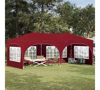 Pop-up Party Tent Burgundy 575x288x245cm Oxford Fabric 3-Height Waterproof UV50+