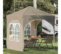 Pop-up Party Tent Cream 192x192x245cm 210D Oxford Height-Adjustable 3-Level Plus