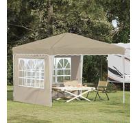 Pop-up Party Tent Cream 288x288x245cm Oxford Fabric Waterproof UV Shelter Sides