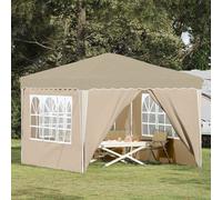 Pop-up Party Tent Cream Oxford Fabric 288x288x245 cm Waterproof UV 4walls Sturdy