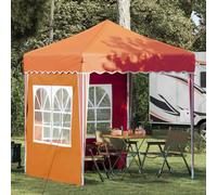 Pop-up Party Tent Orange 195x195x245cm Oxford Fabric 3-Level Height Weatherproof