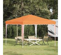 Pop-up Party Tent Orange 288x288x245cm Oxford Fabric 3-Level Height Adjustable.