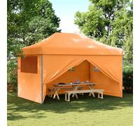 Pop-Up Party Tent Orange 431x291x315cm Powder-Coated Steel & 600D Oxford