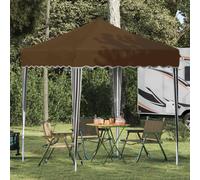 Pop-up Party Tent Taupe 195x195x245cm Oxford Fabric Height-Adjustable 3-Level UV