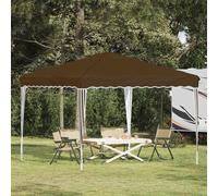 Pop-up Party Tent Taupe 288x288x245cm Oxford Fabric Waterproof UV Shelter Sturdy
