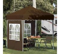 Pop-up Party Tent Taupe Oxford Fabric 195x195x245cm XL Waterproof UV Protected