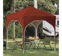 Pop-up Party Tent Terracotta 194x194x245 cm 210D Oxford Silver Coating Height3lv