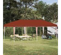 Pop-up Party Tent Terracotta 575 x 290 x 245 cm 210D Oxford Silver Powder-Steel.