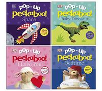 Pop-up Peekaboo Series 7 Collection 4 Books Set By DK (Space, Baby Dinosaur, I Love You, Bedtime)