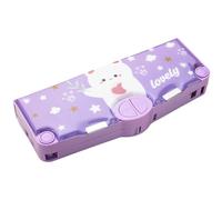 Pop-Up Pencil Case Cartoon Bear Kawaii with Compartments Timetable Sharpener Scissors Kids