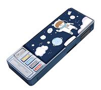 Pop up Pencil Case Cartoon Multi Pen Box with Sharpener Schedule Whiteboard Christmas Birthday Stationery Gifts for Teen, Double Layer Version - Astronaut
