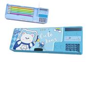 Pop-up Pencil Case with Calculator - Stationery Organizer | Multifunction Pop-up Pencil Stationery Organizer with Calculator for Girls, Bear, Se référer au descriptif, Refer to description