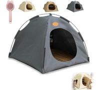 Pop-Up Pet Tent,Comfortable Pet Tent,Anti Slip Foldable Portable Hideaway for Cats & Small Dogs,Breathable and Washable Sleeping Nest for Kittens and Puppies (Dark gray, XL(Fits Pets Under 10kg))