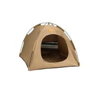 Pop-Up Pet Tent, Portable Hideaway for Cats & Small Dogs, Cat Tents for Indoor, Foldable House for and Outdoor with Mesh Windows with Soft Cooling Pad(Coffee,S)