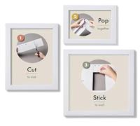 POP-UP Picture Frame Multipack - Customisable Cut-To-Size Wall Poster Frames | Easy Assembly Photo Frame Set | Eco-Friendly for Art Prints, A3 Posters | 30-50cm