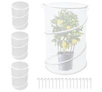 Pop Up Plant Cover, Garden Mesh Cage, 4X Breathables Foldables Designs, 19.7 x 13 Inch Size, Animals Proof Protections for Fruits, Strawberry, Raised Garden Beds