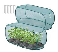 Pop-Up Plant Mesh Cover - 2pc quick-set Mesh Cover Set | Plant Protection Tent Against Squirrels & Birds | Anti Bird Portable Garden Netting For Cold Frame & Outdoor Planter