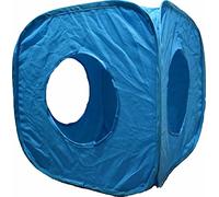 Pop Up Play Cube for Cat Kitten Small Pets Fun Box Foldable Random 4 Colours (Blue)