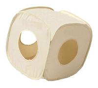 Pop Up Play Cube for Cat Kitten Small Pets Fun Box Foldable Random 4 Colours (Off White)