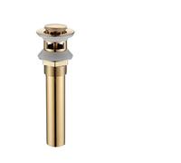 Pop Up Plugs for Wash Basins Black Bounce Sink Copper Washbasin Glass Basin Push-On Drain Accessories Bathroom Drain Basin Sink Pop Up Drain(Golden C2)