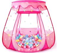 Pop Up Princess Tent for Girls, Toddler Girl Toys Kids Ball Pit, Foldable Kids Play Tent with Carrying Bag, Indoor&Outdoor 3 Year Old Girl Gift (Balls Not Included)