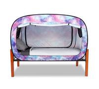 Pop Up Privacy Tent for Indoor Use Bed Canopy for Sleeping Bed Tent Double Door with Mosquito Mesh Window-Twin/Unicorn