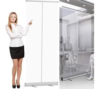 Pop-up Pull Up Roller Banner, Sneeze Guard, and Sturdy Protective Screen, Spit Protection Screen, Go Back to Your Workplace, 31.4x78.7 Inches