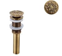 Pop Up Sink Plug Bathroom Lavatory Basin Sink Pop Up Drain Antique Finish Brass Material Clic-clac Waterlet Vanity Waste Drainer(No Hole B2)