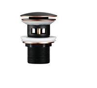 Pop Up Sink Plug Replacement Bathroom Bath Pop Up Drain Stopper Rose Gold Polished Anti-Corrosion With OverFlow Hole Basin Sewer(ORB-1)