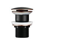 Pop Up Sink Plug Replacement Bathroom Bath Pop Up Drain Stopper Rose Gold Polished Anti-Corrosion With OverFlow Hole Basin Sewer(ORB-2)