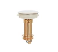 Pop Up Sink Plugs, Bathroom Push Drain Stopper Plugs, 38mm Click Clack Plug Sprung Stopper, Basin Sink Button Plugs for Kitchen Bathroom Washbasin Bath, Solid Brass Chrome Plating