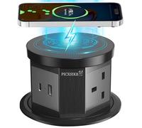 Pop Up Socket for Worktop, Press Up Hidden Socket with Wireless Charger