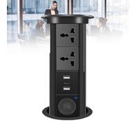 Pop-Up Socket Power Outlet with USB/Type-C Port, Electric Lifting Design, Anti-Pinch and Anti-Collision, Ideal for Office and Home Desks