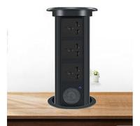 Pop-Up Socket Power Outlet with USB/Type-C Port, Electric Lifting Design, Anti-Pinch and Anti-Collision, Ideal for Office and Home Desks