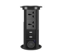 Pop-Up Socket Smart Electric Countertop Wireless Charging Kitchen Desk Lifting Socket Suitable for Home Office Desk