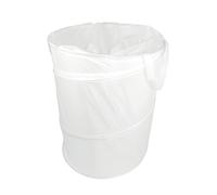 Orsina White Foldable Laundry Sack Bag,washing Tote With Drawstring Closure,portable Pop-Up Laundry Storage Bag