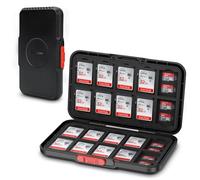 Pop Up Style Memory Card Case, 60 Slots for 20 SD/SDHC/SDXC & 40 Micro SD/SDHC/SDXC/TF Cards, Portable Slim Organizer with EVA Foam Interior