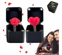 Pop Up Surprise Gift Box,3D Printed Heart In A Case Romantic Souvenir For Valentine'S Day Cute Black Gaine With Spring Loaded Red Hearts Valentines Gift Boxes Mothers Day Presents (2)
