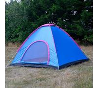 Pop Up Tent for 2-3 Person Waterproof UV Resistant Automatic Camping Tent with Dual Doors & Mosquito Net, Lightweight Portable Shelter for Outdoor, Fishing, Hiking & Festivals (Blue)