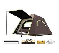 Pop Up Tents for Camping 3-4 Person Double Layer Waterproof Automatic Instant Tent Portable Cabana Beach Tent for Outdoor Hiking (Coffee Color 3) beautiful scenery