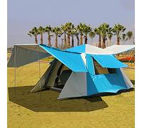 Pop Up Tents with Porch for Camping Waterproof Instant Tent 3-4 Person Double Layer for Family Automatic Tent Easy Setup for Camping Hiking Mountaineering Beach (Red 3) beautiful scenery