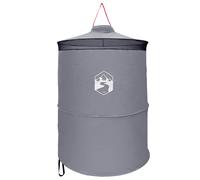 vidaXL Pop Up Toilet Tent with Hanging Rope, Grey and Orange, Modern Pop Up Tree Hut, Lightweight Outdoor Protection, Quick to Assemble, Weatherproof! Privacy Included